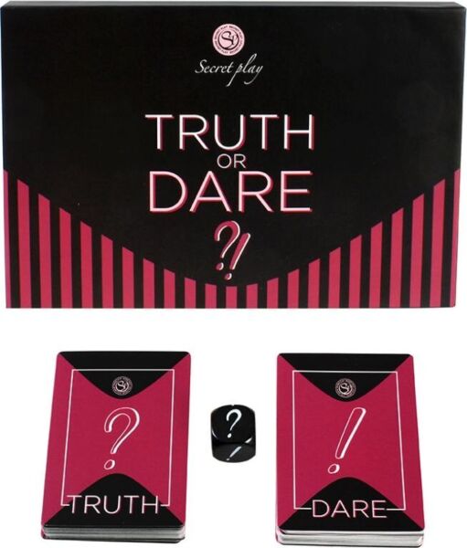 Secret Play Truth or Dare FR/PT -korttipeli ja sen noppa