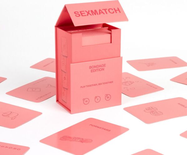 Secret Play Sexmatch Bondage Edition -korttipeli ja sen laatikko