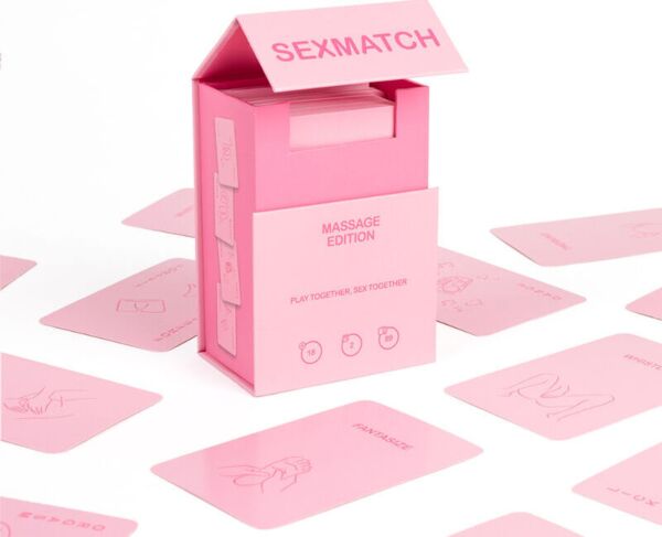 Secret Playn Sexmatch Massage Edition -pariskuntapelin laatikko ja kortit