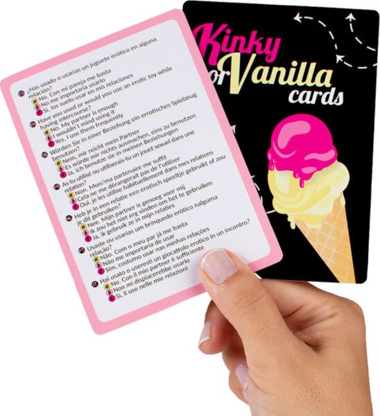 Eroottinen lautapeli Secret Play Kinky or Vanilla pakkauksineen