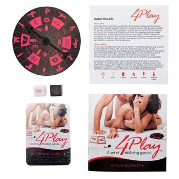Kheper Games 4Play -seksipelipakkaus, kortit, nopat ja ruletti