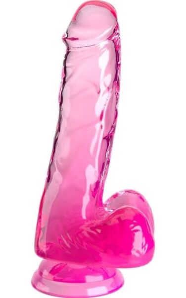 King Cock Clear -dildo, jossa on kivekset, selvästi erottuvat suonet ja imukuppikanta