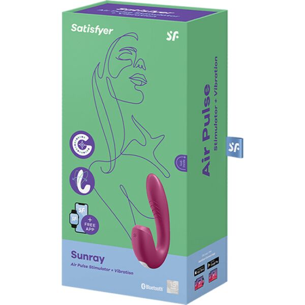 Satisfyer Sunray -rabbit-vibraattori ja painoaaltoihin perustuva klitoriksen stimulaattori