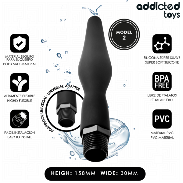 Addicted Toys Modelo 2 -anaalisuihku ja yleissovitin