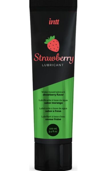 INTT vesipohjainen makuliukuvoide, 100 ml, hattaran ja mansikan makuisena