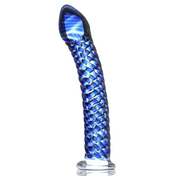 Lasidildo Pipedream Icicles N. 29, puhallettua lasia