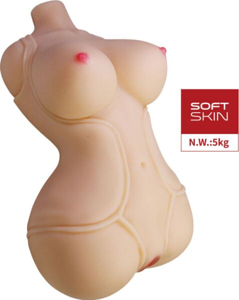 Torso-masturbaattori Crazy Bull Diana, jossa on vaginaalinen ja anaalinen aukko