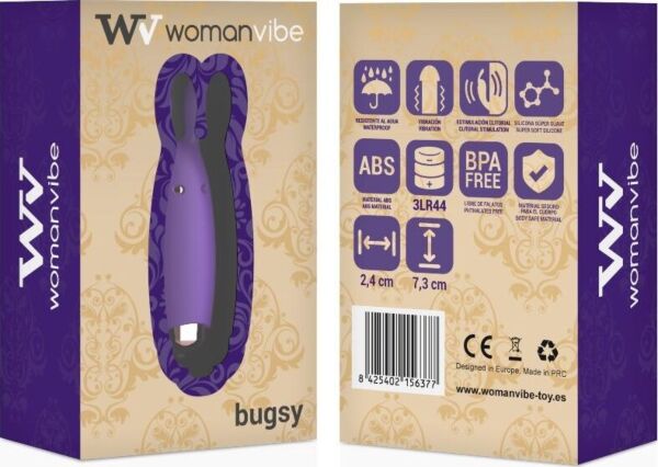 Korvien muotoinen mini-vibraattori WomanVibe Bugsy