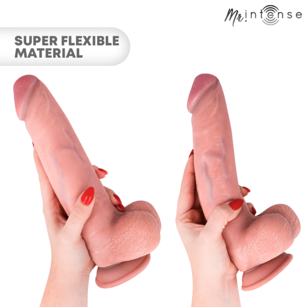 Realistinen Mr. Intense Neeson -dildo, 27 cm, imukuppi ja kivekset