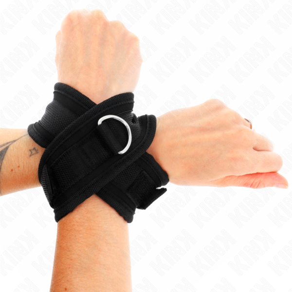 Mustat ristikkäiset Kink Cross Cuffs -käsiraudat