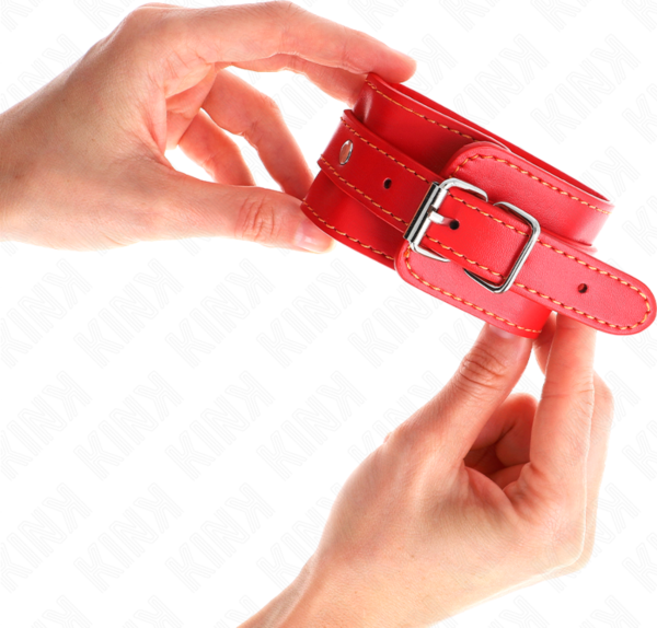 Punaiset Kink Thin Wrist Restraints Red -rannesiteet