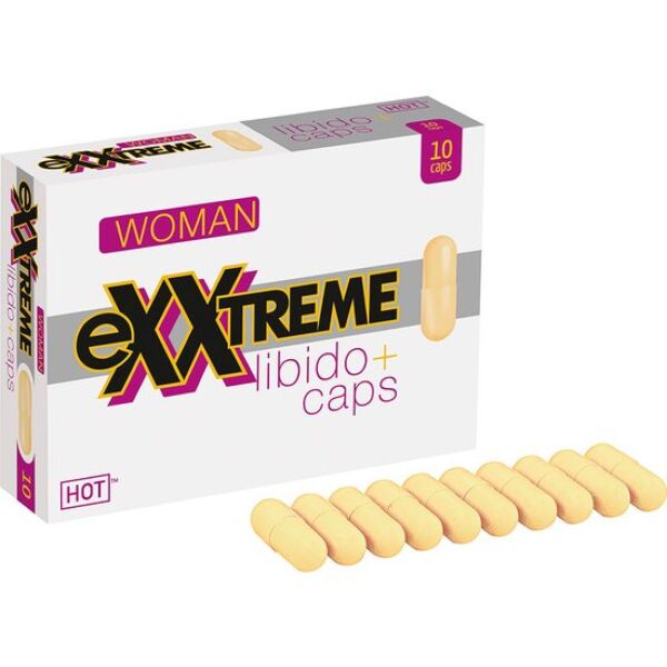 HOT eXXtreme Libido Caps Woman -ravintolisäkapselien 10 kapselin pakkaus