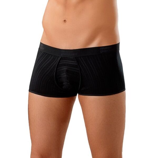 Mustat Male Power Textured Enhancer Short -bokserit