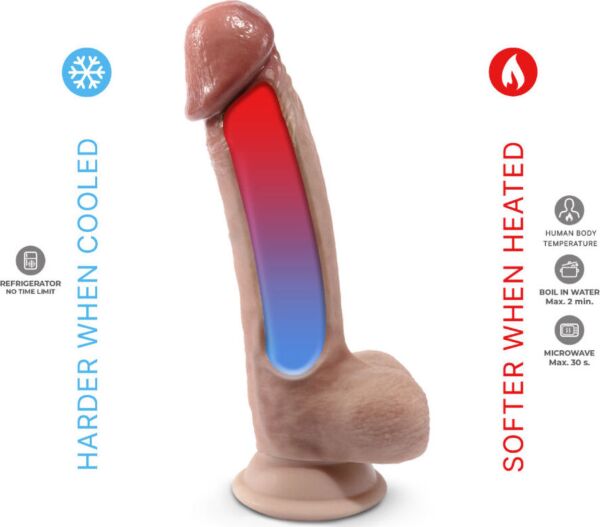 Realistinen dildo Silexd Model 1 termoreaktiivista silikonia