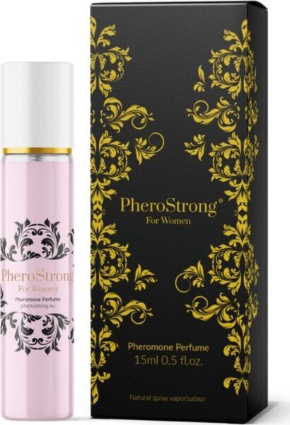 PheroStrong for Women -feromoniparfyymi pullossaan