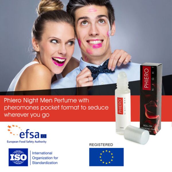 Phiero Night Man -feromonihajuvesi 10 ml:n roll-on-pullossa