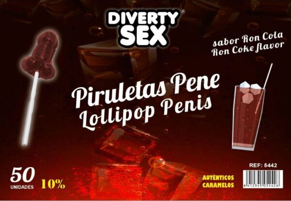 Esillepanopurkki, jossa on 50 Diablo Goloso -penistikkaria