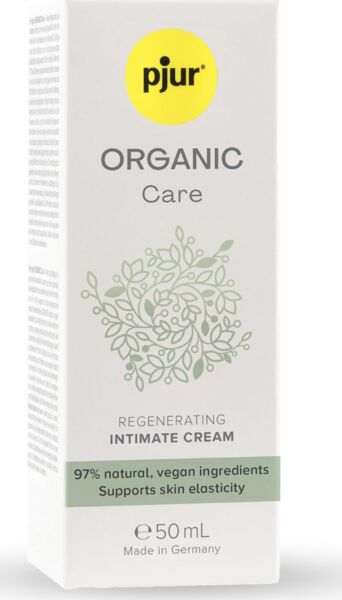 Intiimivoiteen pjur Organic Care 50 ml pullo ja airless-pumppu