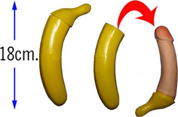 Diablo Picante Banaani Penis yllätyksellä, pilailutuote juhliin