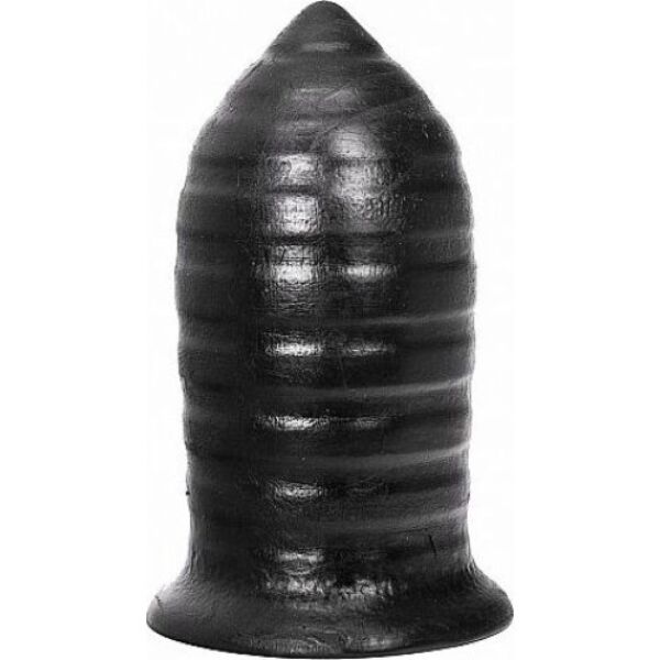 Anaalitappi All Black AB85 Thrill, musta ja uurteinen pinnaltaan