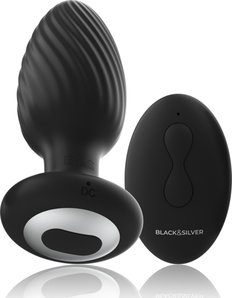 Vibroiva anaalitappi Black&Silver Wells ja kaukosäädin