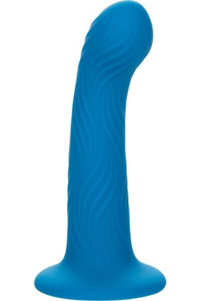 Sininen CalExotics Wave Rider Ripple -anaalitappi, aaltomainen pinta ja imukuppipohja