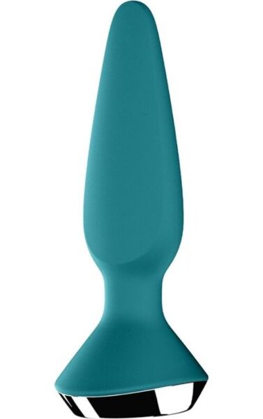 Värisevä Satisfyer Plug-ilicious 1 -anaalitappi, kartiomainen muoto ja leveä kanta