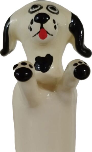 Condomerie Happy White Dog XL -koristekondomi, käsin maalattu