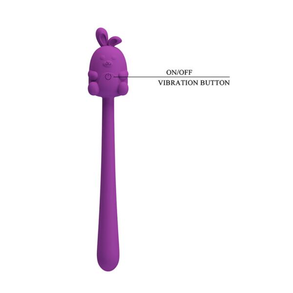 Violetti, taipuisa Pretty Love Cute Bunny Flirting Stick -vibraattori