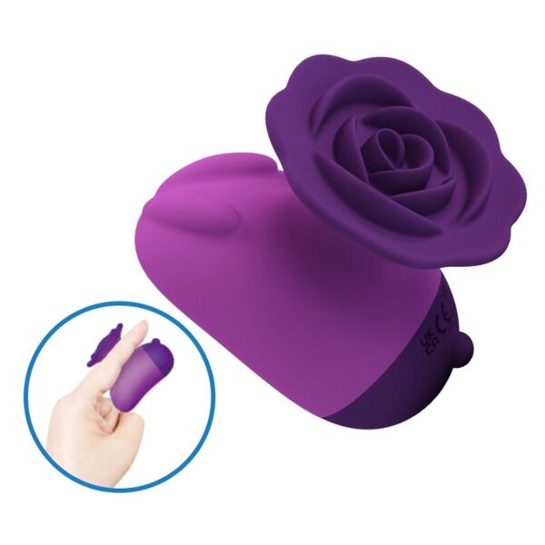 Violetti Pretty Love Rabbit -klitorisvibraattori, jossa on 7 tilaa ja kukanmuotoinen pää