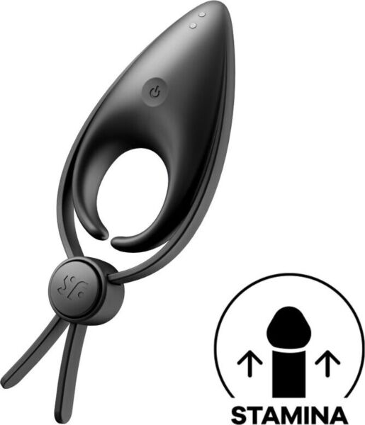 Värähtelevä penisrengas Satisfyer Sniper, kaksi lenkkiä ja kartiomainen stimulaattori