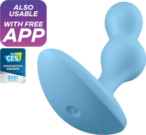 Anaalivibraattori Satisfyer Deep Diver, kahden pallon muoto ja leveä pohja