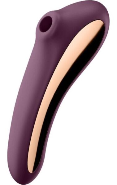 Klitoriksen imulaite Satisfyer Dual Kiss ja kaareva värisevä varsi