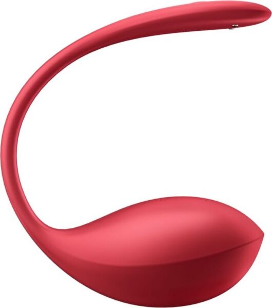 Punainen, joustavamuotoinen Satisfyer Shiny Petal -vibraattori