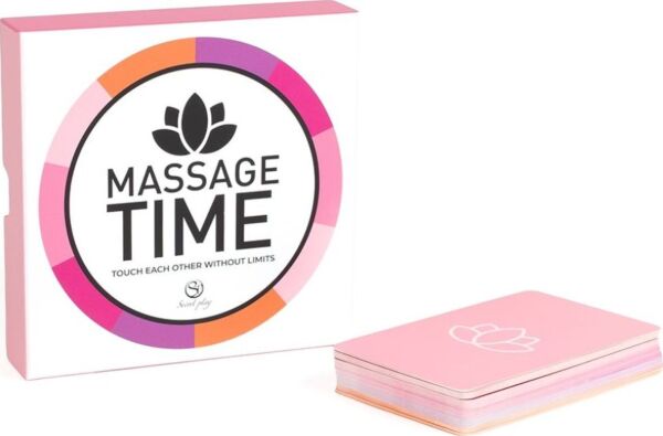 Secret Play Massage Time -hierontapelin laatikko, kortit ja noppa