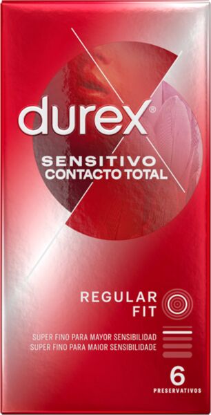 Durex Sensitivo Contacto Total -kondomipakkaus, 6 kpl