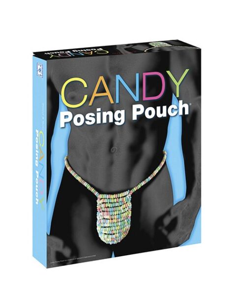 Spencer & Fleetwood Candy Posing Pouch, miesten syötävät stringit värikkäistä karkkihelmistä