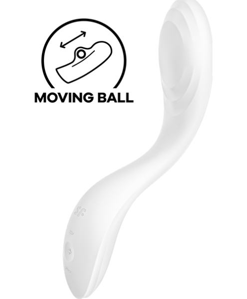 G-pisteen vibraattori Satisfyer Rrrolling Pleasure ja sen kärjessä liikkuva pallo