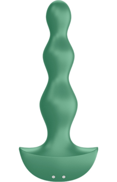 Värisevä anaalitappi Satisfyer Lolli Plug 2, pallomainen muoto ja leveä jalka