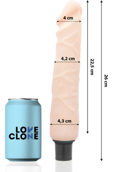 Realistinen vibraattori Loveclone Jansen, 26 cm
