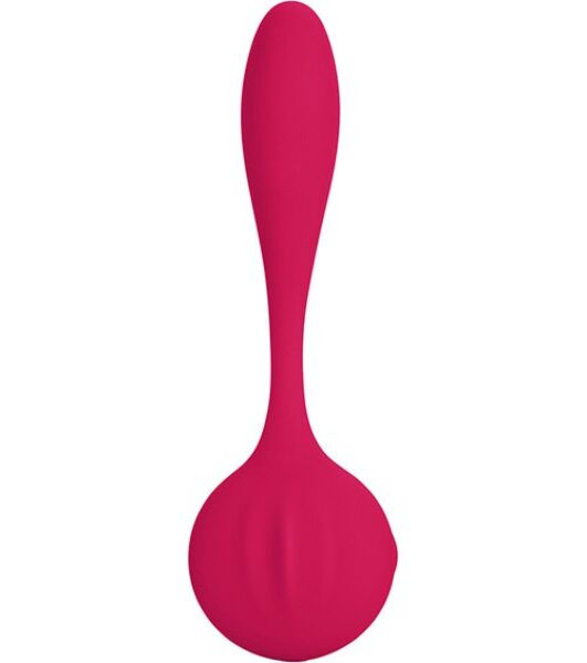 Punainen Calexotics Silhouette S8 Red -vibraattori, jossa on kaareva ja taipuisa runko