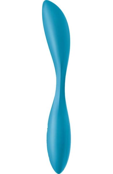 Sininen G-pisteen vibraattori Satisfyer G-Spot Flex 1 joustavalla varrella