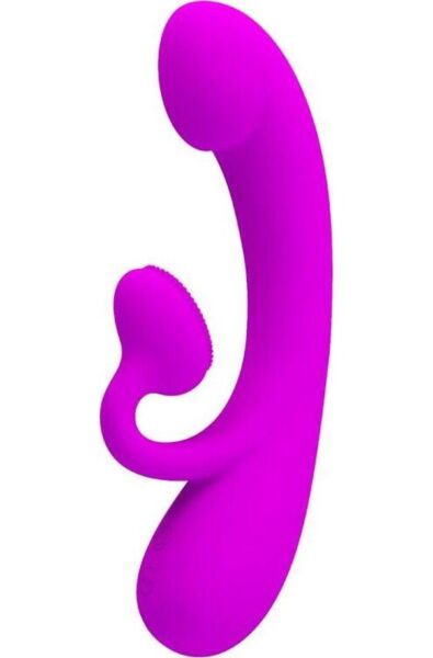 Violetti Pretty Love BI-014988 -rabbit-vibraattori, jossa on harjaksellinen klitoriskiihotin