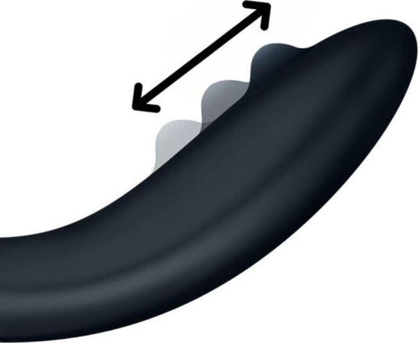 Musta G-pistevibraattori Satisfyer Rrrolling Explosion, jonka kärjessä on pallo