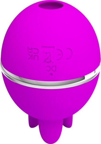 Pretty Love Gemini Ball -vibraattori, pallon muotoinen ja joustavilla kielillä