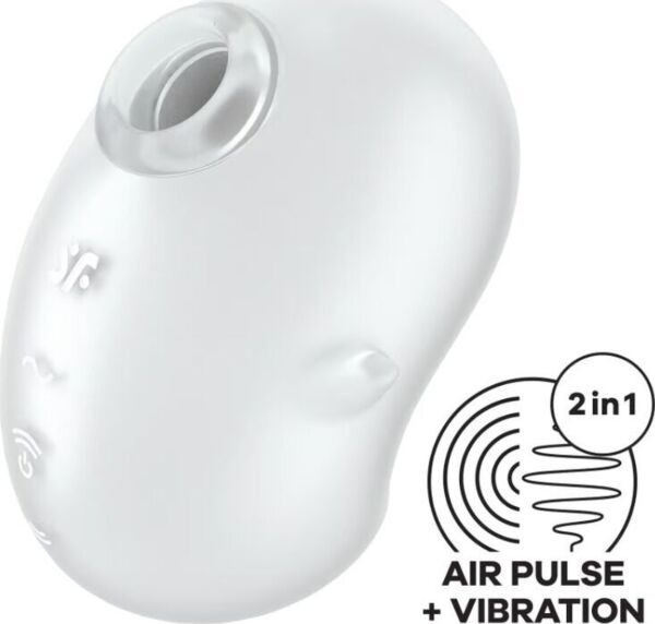 Valkoinen lay-on-vibraattori Satisfyer Cutie Ghost