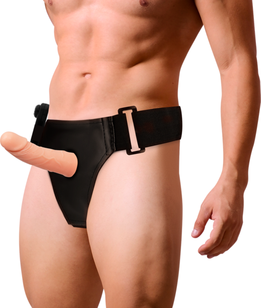 Ontto Harness Attraction -valjas 15 cm, luonnollisen värinen realistinen penis ja hihnakiinnitys