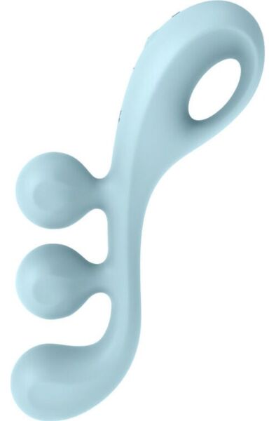 Sininen Satisfyer Tri Ball 2 -vibraattori, kolme palloa ja pitelyrengas