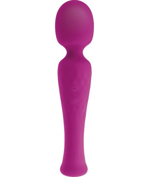 Hierontavibraattori Wand S Pleasures Velvet, jossa on jäykkä varsi ja mukautuva pää