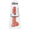 Dildo King Cock 11 testikulilla ja voimakkaalla imukuppilla